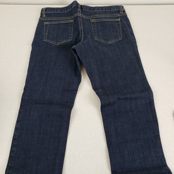 Lands End Womens Blue Denim Regular Fit Dark Wash Cropped Jeans Size 2P - Picture 2 of 8